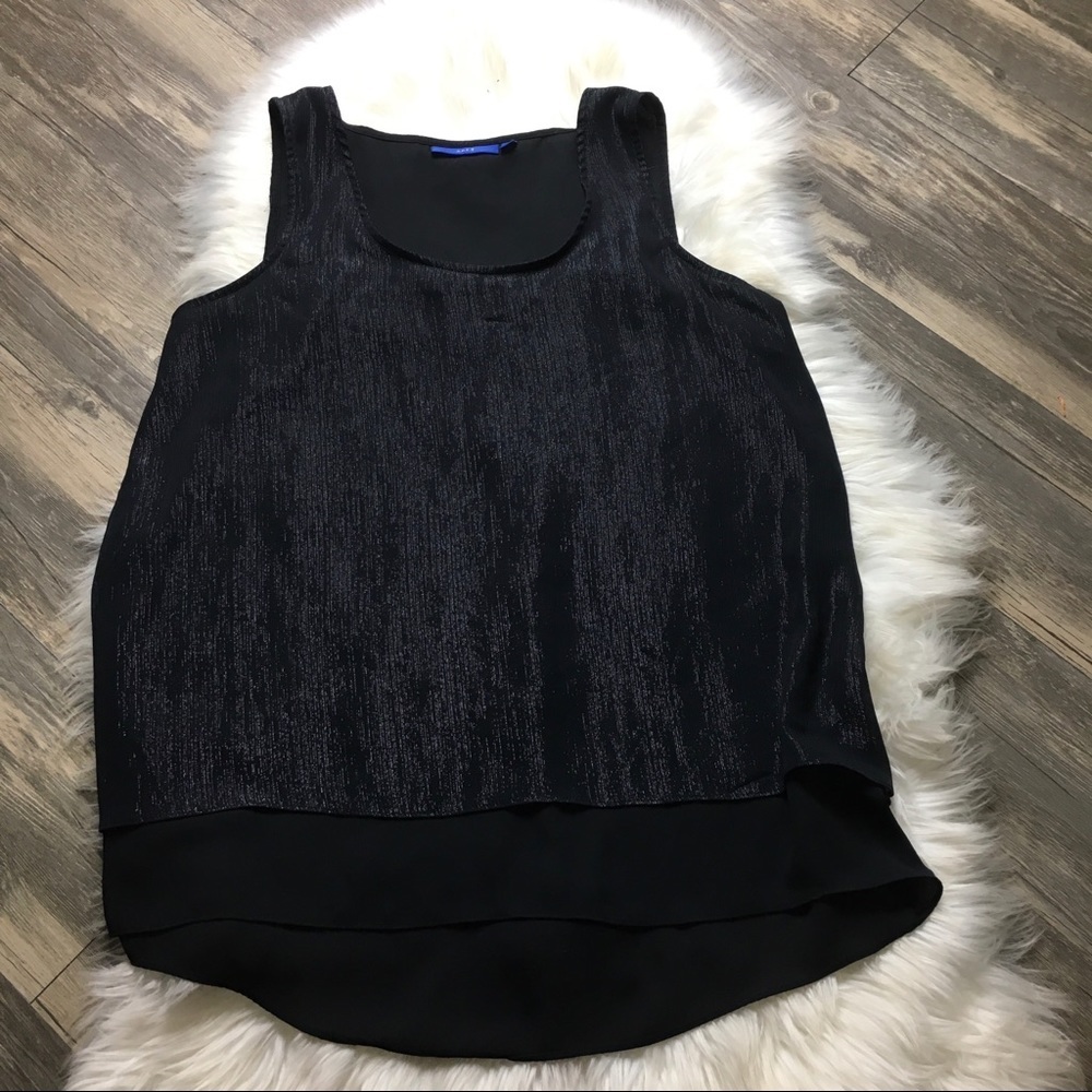 !! Apt 9 shimmer split back blouse